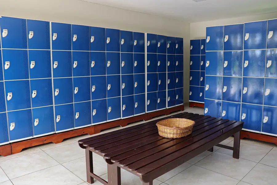 Armários para guardar pertences